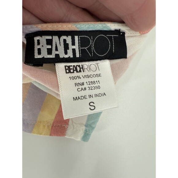 Beach Riot Bandeau With Matching Striped Tank Size SMALL Easy Wear Excellent C - Picture 3 of 10